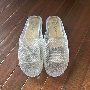 JEFFREY CAMPBELL Havana Last Jelly Sandal Wedges